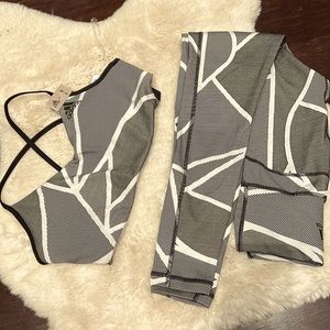 Adidas leggings and sports bra